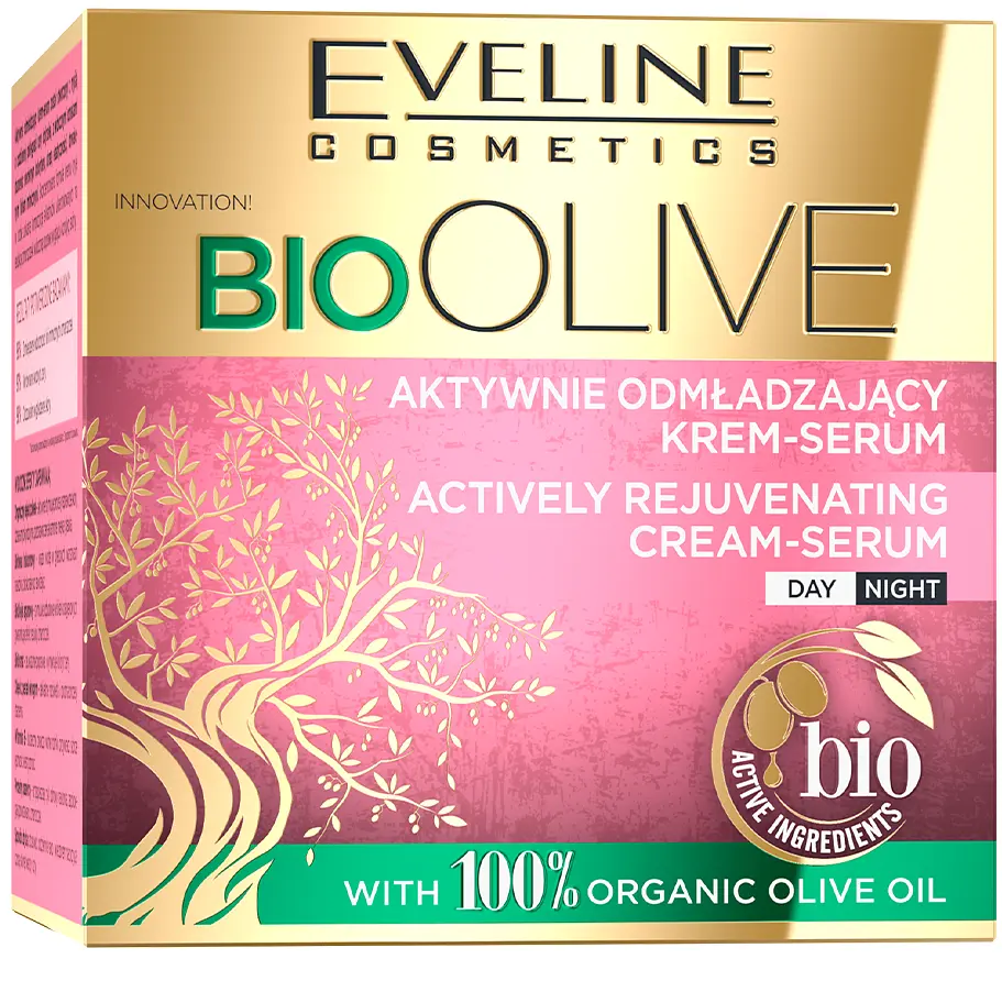 Активно омолоджуючий крем-сироватка Eveline Bio Olive, 50 мл - фото 3