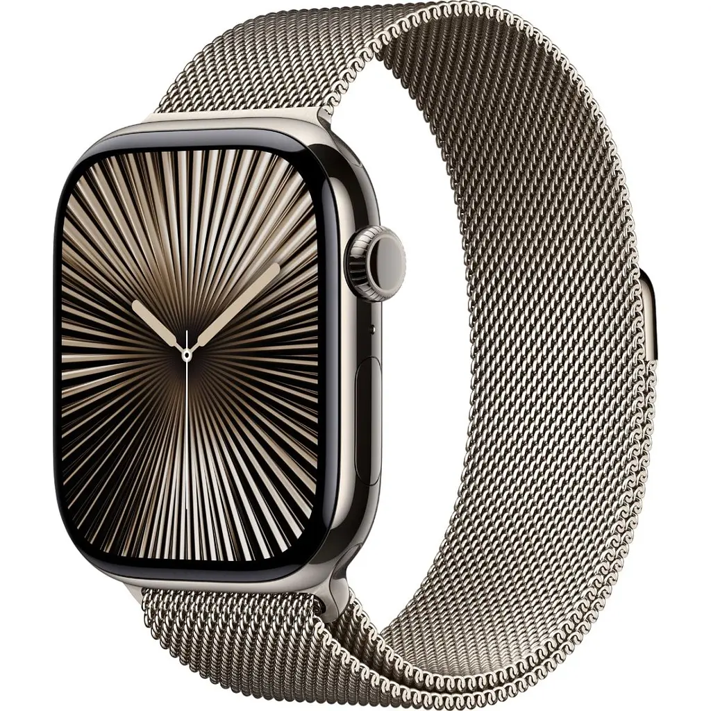 Смарт-годинник Apple Watch Series 10 GPS + Cellular 46mm Natural Titanium Case with Natural Milanese Loop M/L (MWYC3) [115189] - фото 3