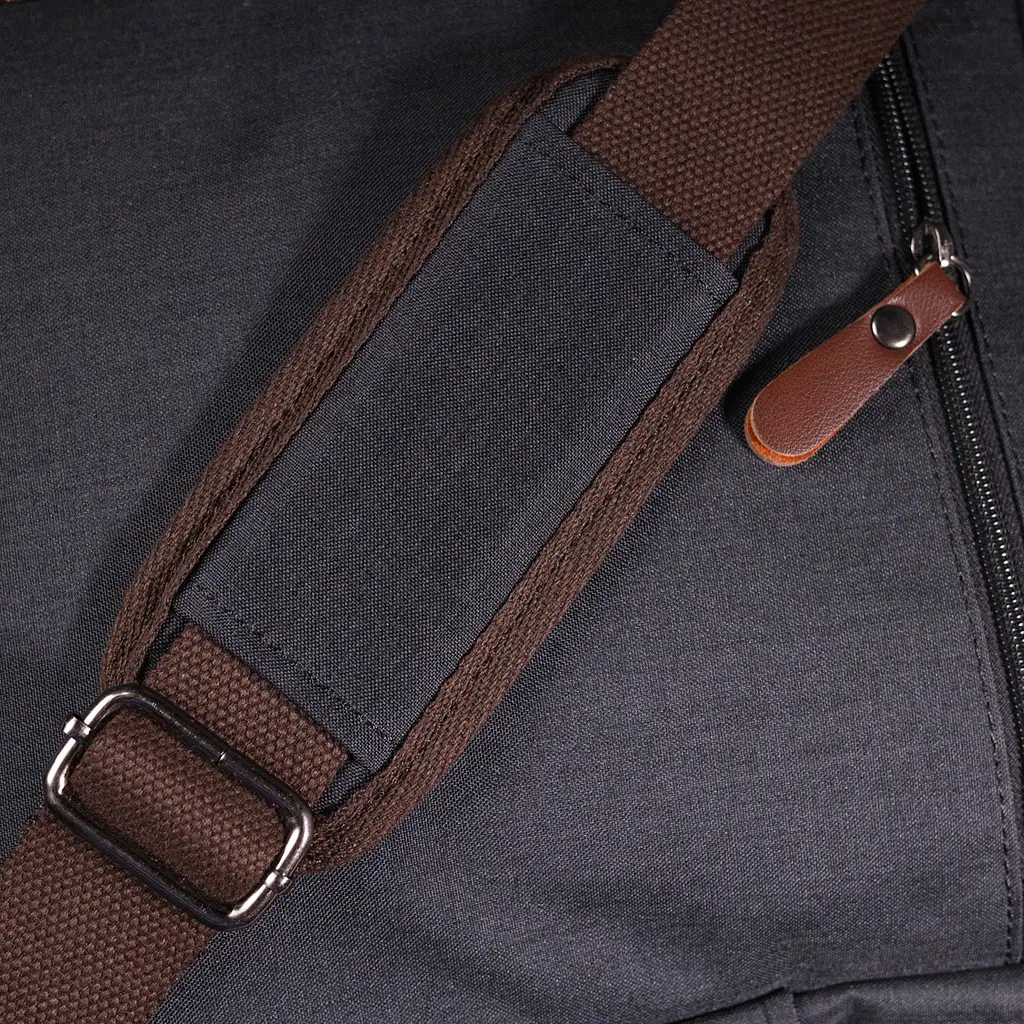 Мужская сумка через плечо вертикальная текстильная Vintage 15х32х8 см sum0021448 - фото 10