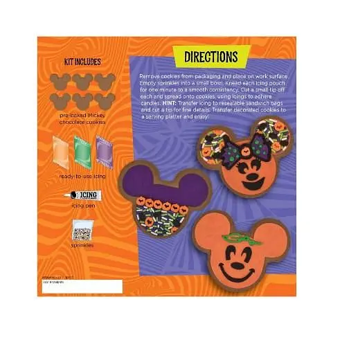 Шоколадне печиво Disney's Mickey and Minnie Pre-Baked Halloween Chocolate Cookie Kit - фото 2