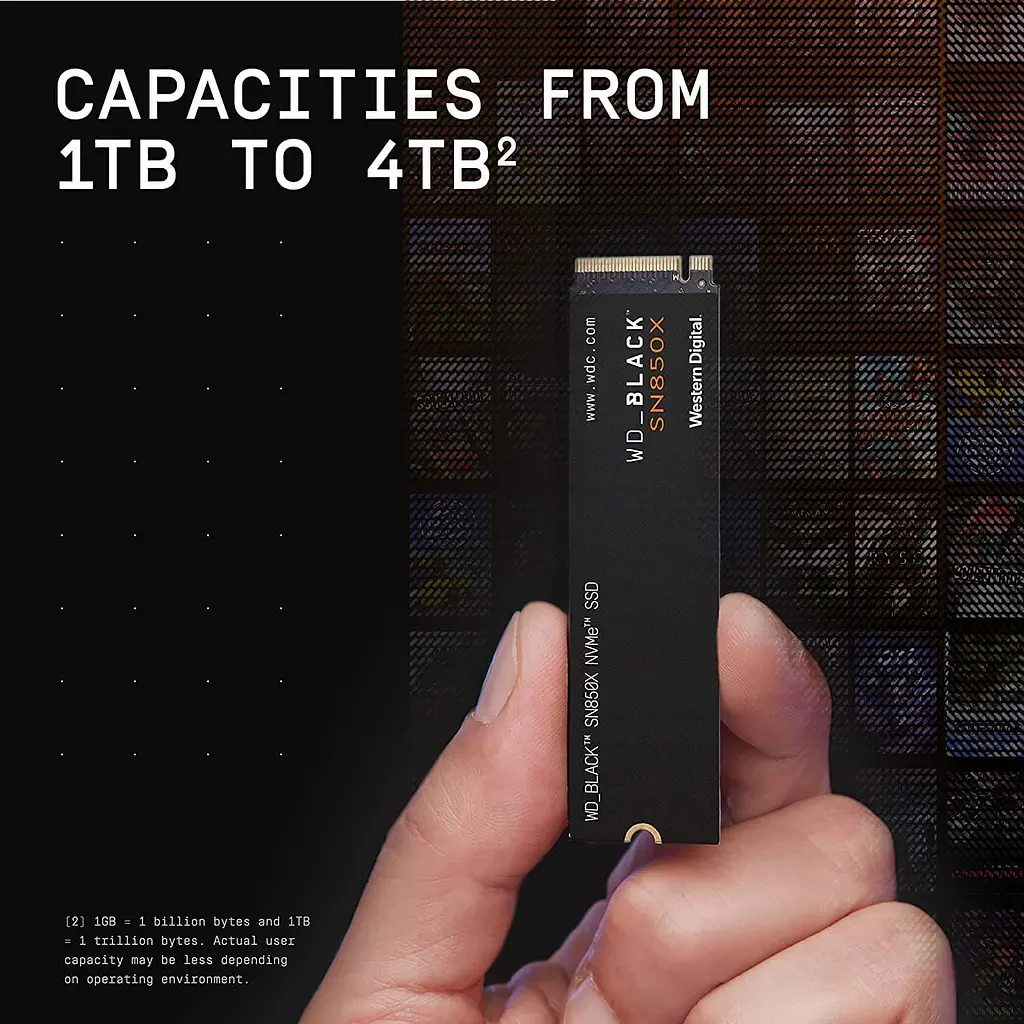 Накопитель SSD Western Digital m.2 NVMe 2TB WD Black SN850X PCIe Gen4 x4 (WDS200T2X0E-00BCA0) - фото 6