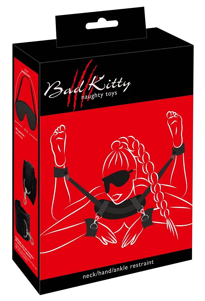 Бондажі/наручники Bad Kitty Neck-Wrist-Ankle Res Bad Kitty 42-05385400000 101724