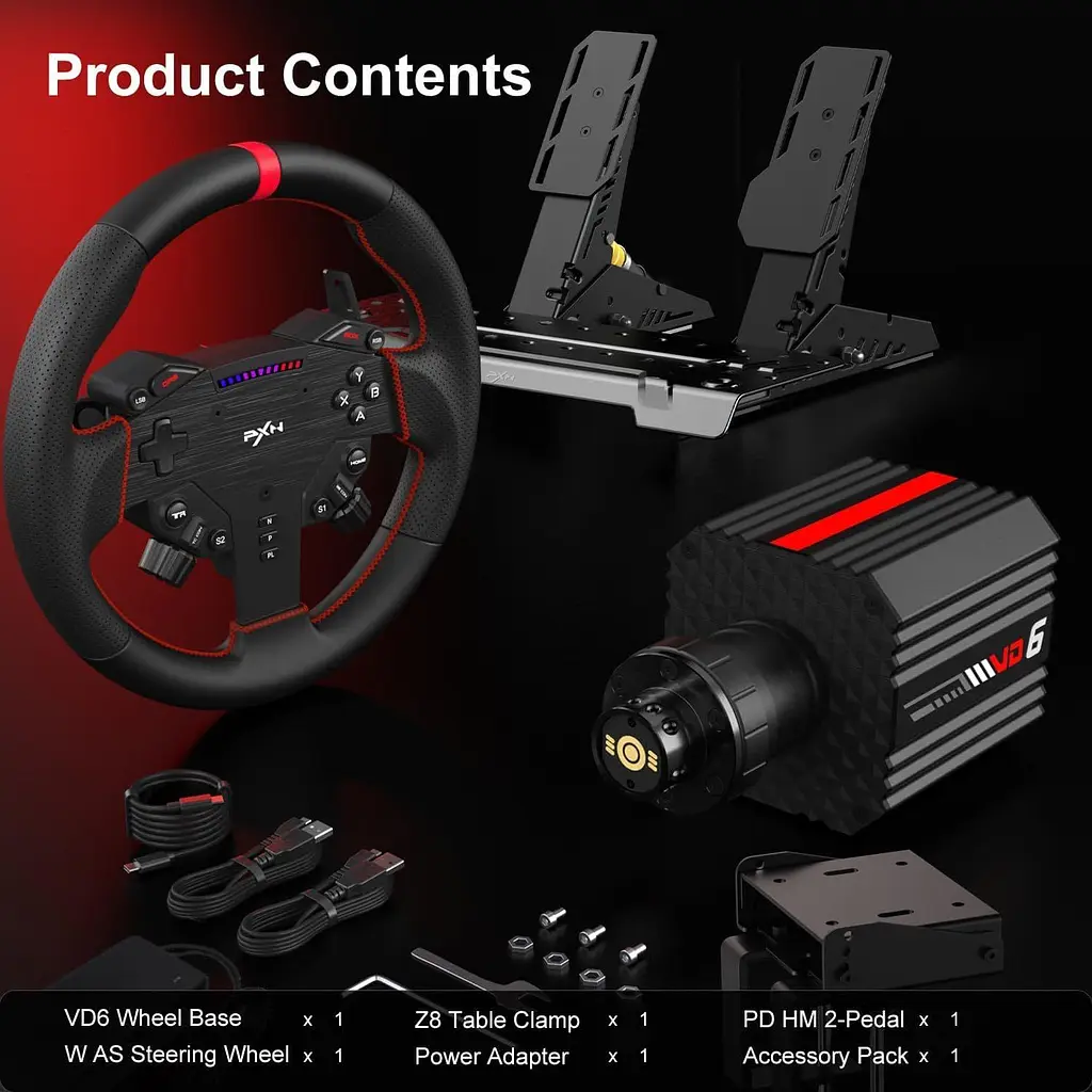 Руль и педали PXN VD6 Bundle for PC - фото 12