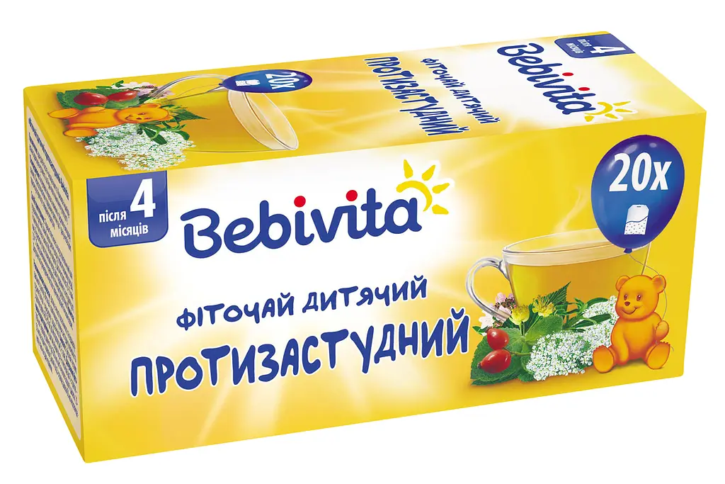 Детский фиточай Bebivita противопростудный в пакетиках, 20 шт. - фото 2