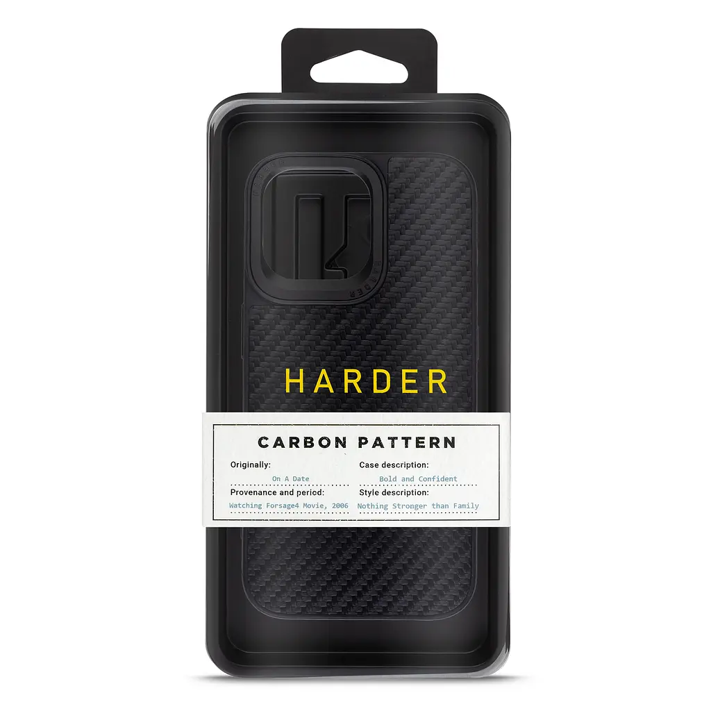 Чехол Harder Carbon Pattern для Apple iPhone 14 Pro Max Black (ARM76780) - фото 3