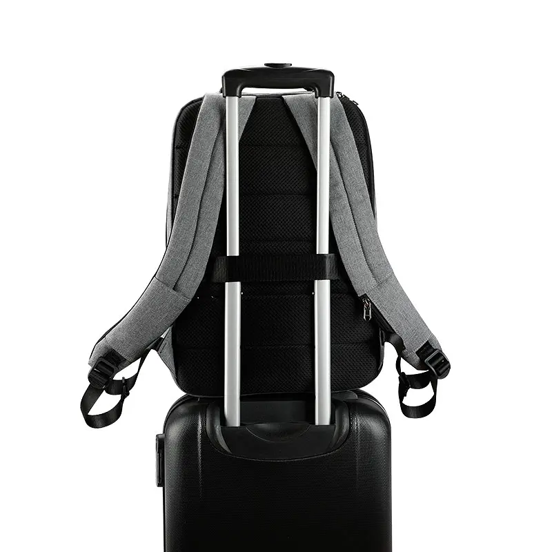 Рюкзак міський офісний Tigernu T-B3516 21л з USB для ноутбука 15.6" Grey (17052) - фото 2