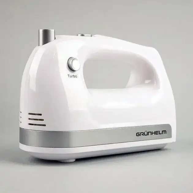 Стационарный ручной миксер Grunhelm GRM662B 500 Вт 3.5 л 5 скоростей с металлической чашей Белый - фото 3