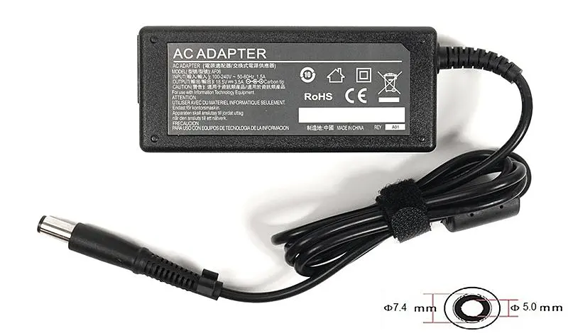 Блок живлення для ноутбуків PowerPlant HP 220V, 18.5V 65W 3.5A (7.4*5.0) (HP65E7450)