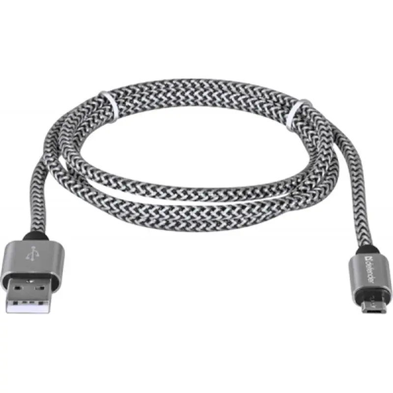 Дата кабель USB 2.0 AM to Micro 5P 1.0m USB08-03T PRO white Defender (87803) - фото 2