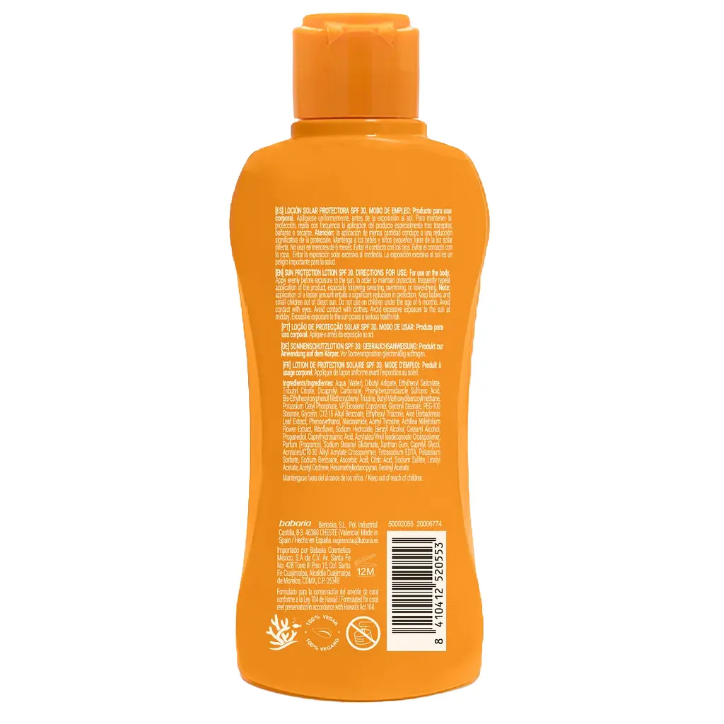 Лосьйон для тіла Babaria Aloe Bronze Protective Milk для засмаги з бронзуючим ефектом SPF 30, 100 мл - фото 2