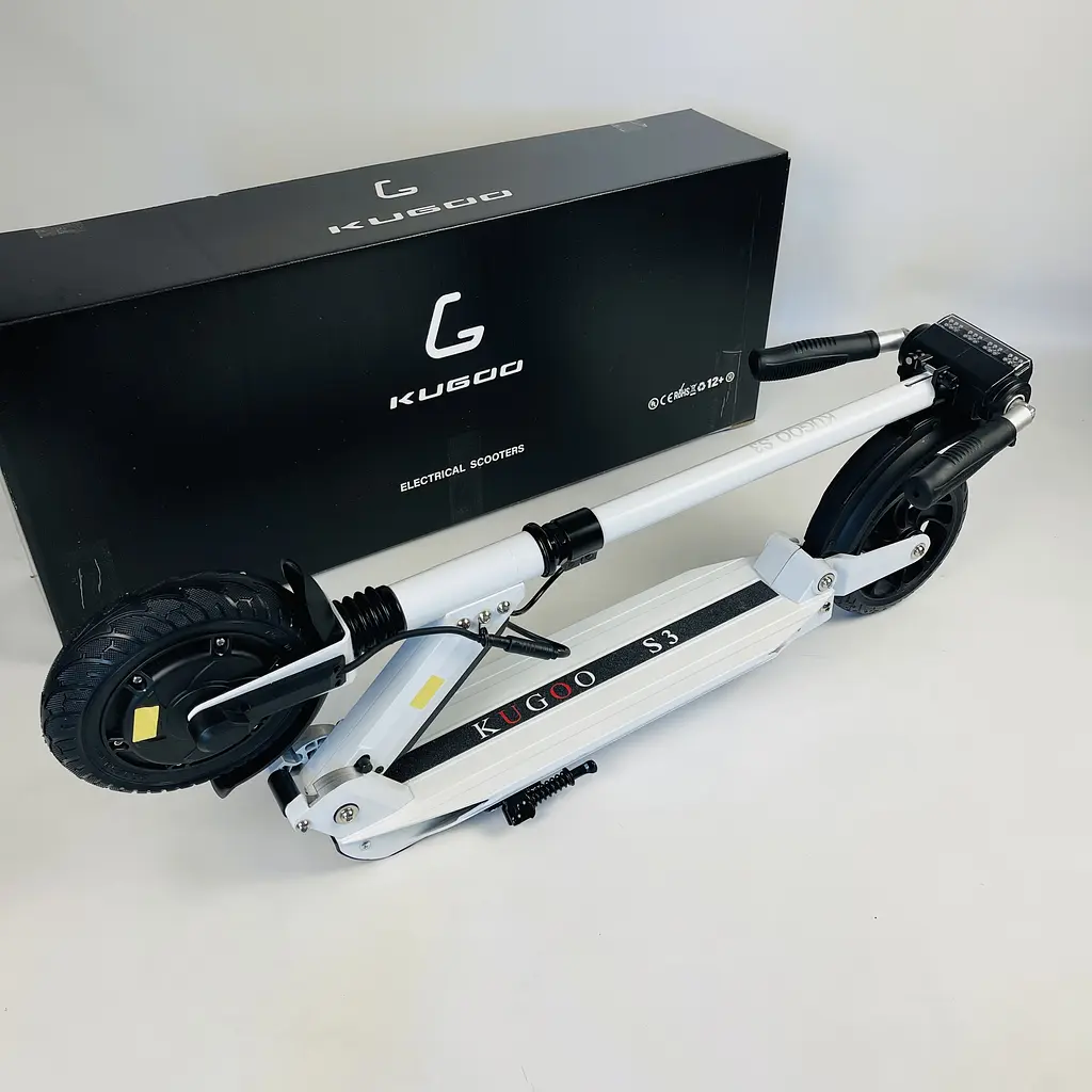 Электросамокат KUGOO S3 Jilong 8.8Ah 450W белый + сумка-чехол - фото 6