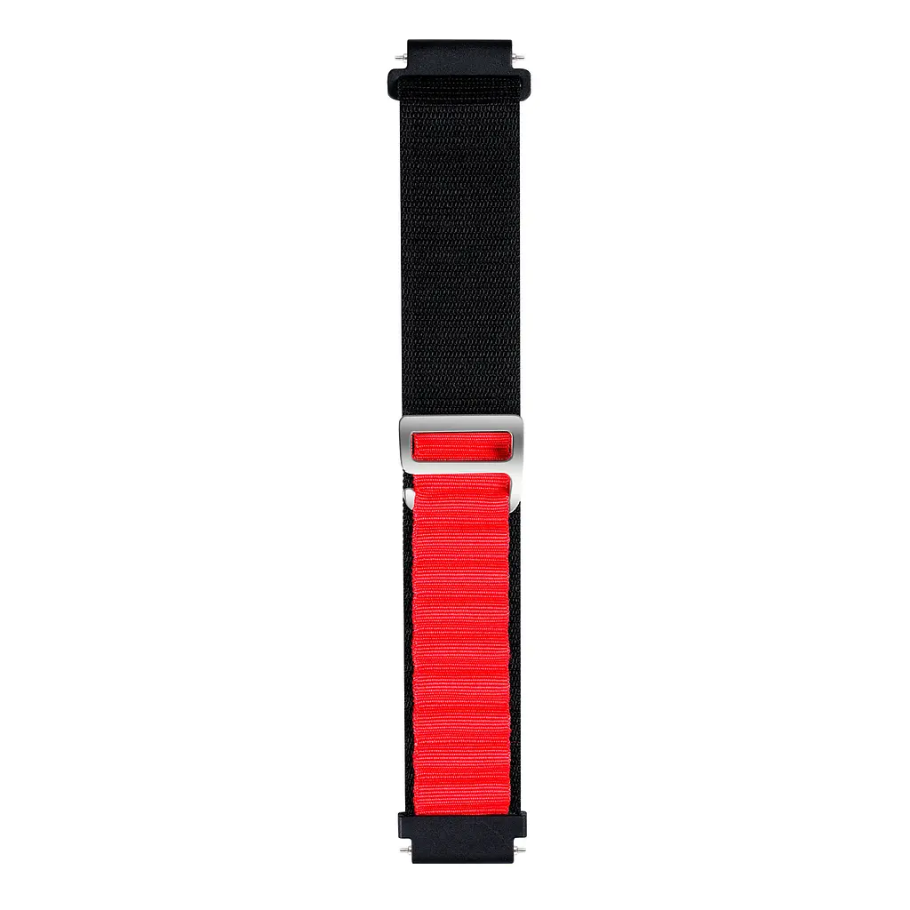 Ремешок для Xiaomi Amazfit Bip Bip Lite Bip U Bip 1S Bip 3 - черно-красный Watchbands NormalCloth Wave ширина крепления 20мм нейлоновый (W25-6WB30409530) - фото 4