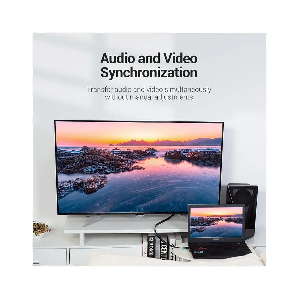 Кабель мультимедійний HDMI M to HDMI M 1.0m 4K60Hz flat black Vention (AAKBF) - фото 6