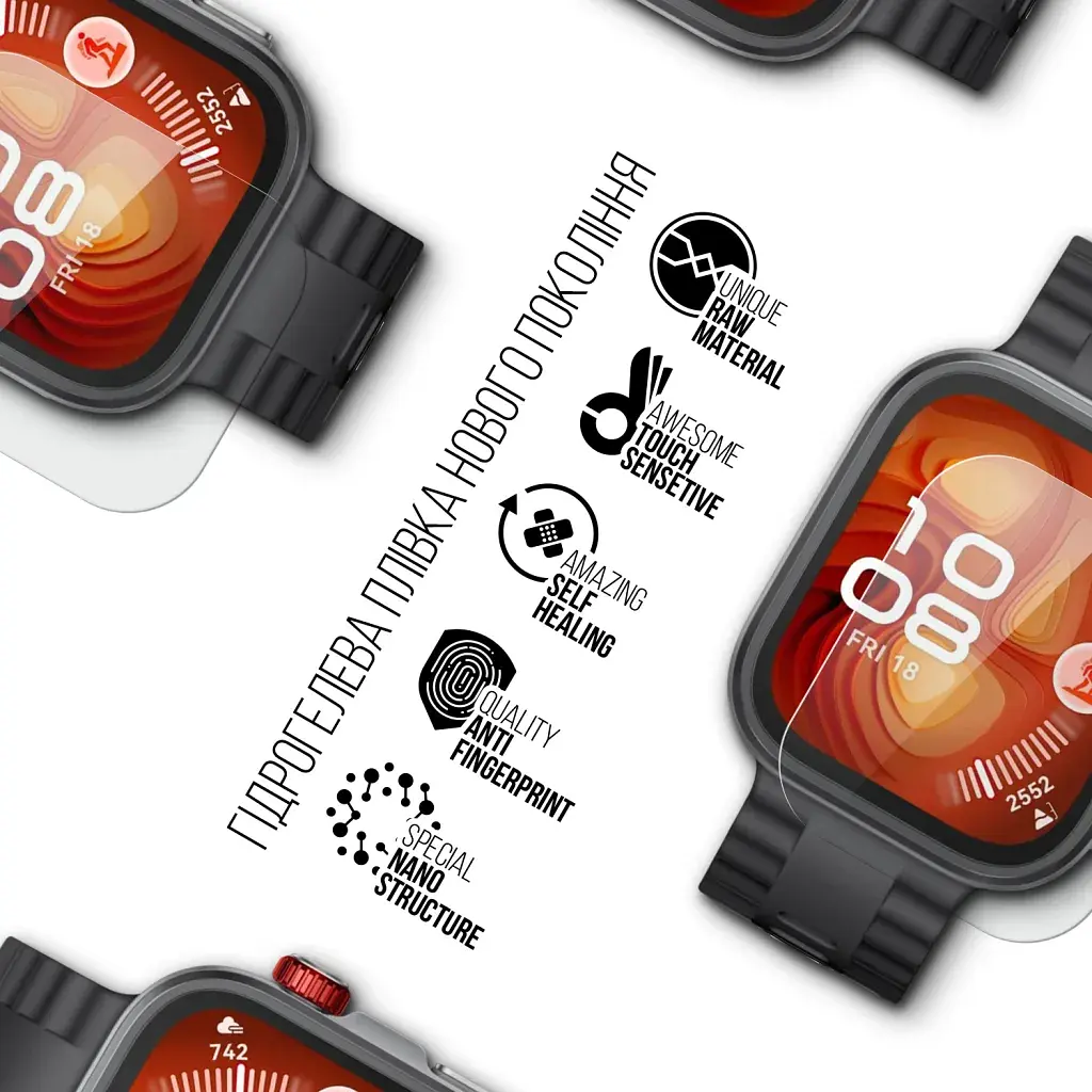 Плівка захисна Armorstandart hydrogel Huawei Watch Fit 5 Pro 6 pcs (ARM93579) - фото 2
