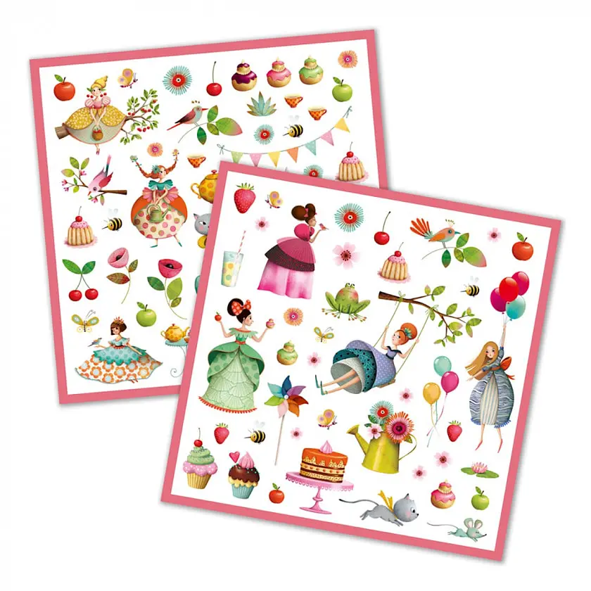 Набір наклейок Djeco Чаювання принцес, 160 шт. (DJ08884) - фото 2