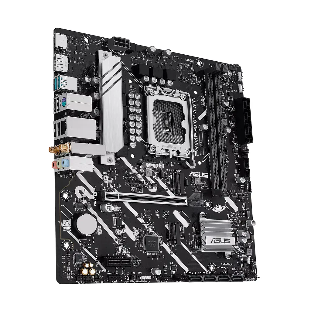 ASUS Материнська плата PRIME H810M-A WIFI s1851 H810 2xDDR5 M.2 HDMI DP Wi-Fi BT ATX - фото 2