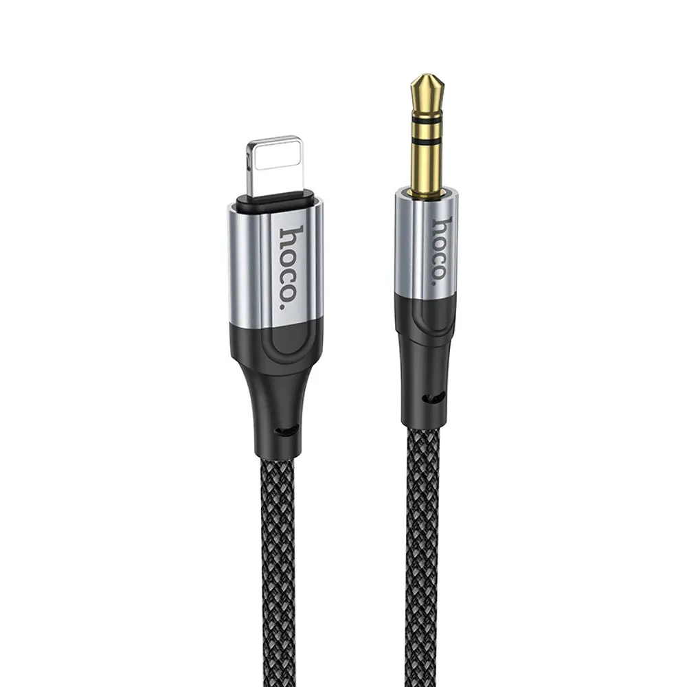 AUX кабель Hoco UPA26 Lightning to Jack 3.5 1 м чорний - фото 3