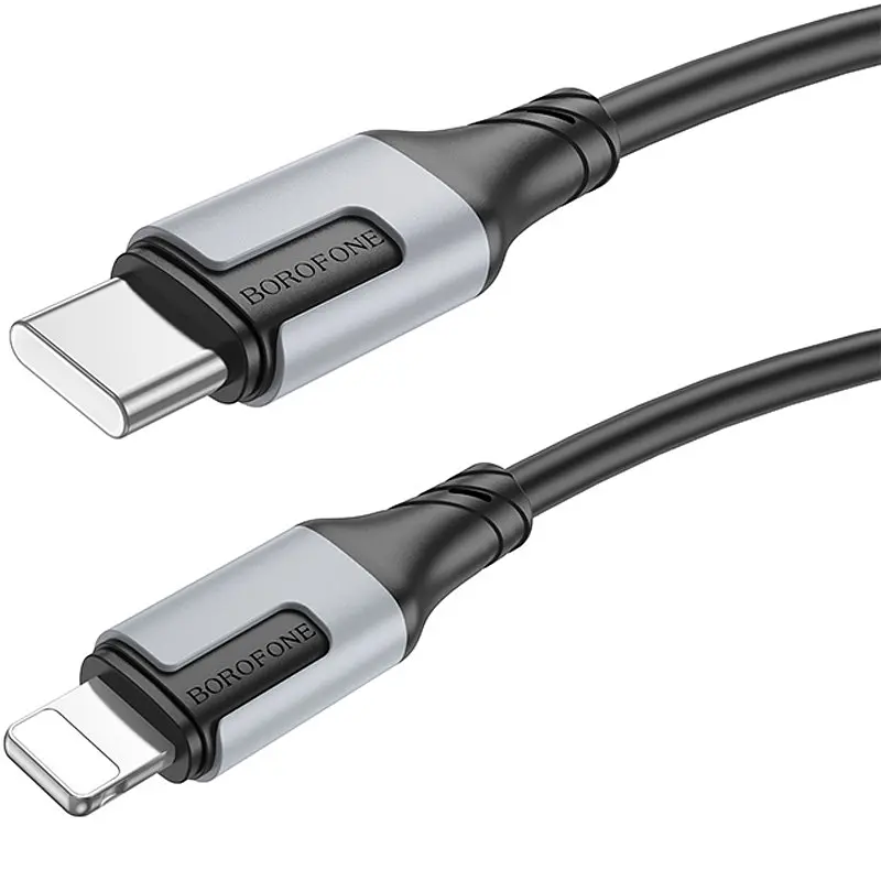 Дата кабель Borofone BX101 Creator 27W Type-C to Lightning (1m) Black - фото 2