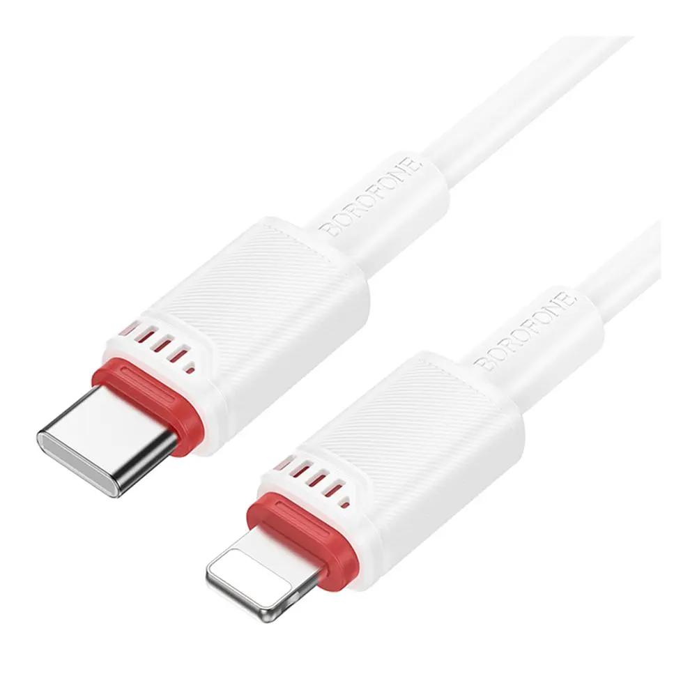 Кабель синхронізації Borofone BX110 Premium PD27W Type-C to Lightning 1м White (37237_3611049) - фото 3