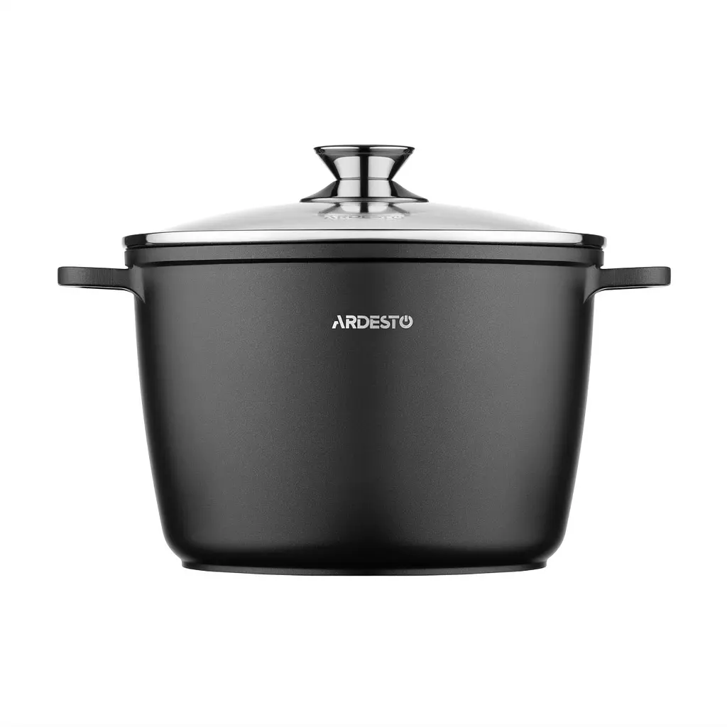 Каструля з кришкою глибока Ardesto Gemini Lazio AR1962CA 6.2 л 24 см чорна - фото 3