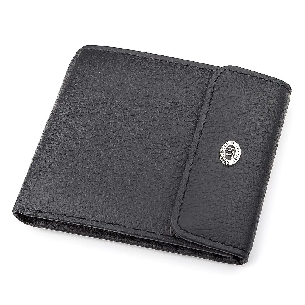 Гаманець ST Leather 18313 (ST155) чорний шкіряний - фото 5