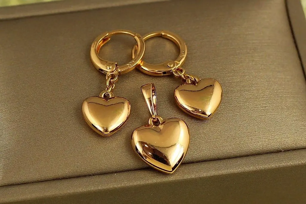 Набір Xuping Jewelry серце золотистий
