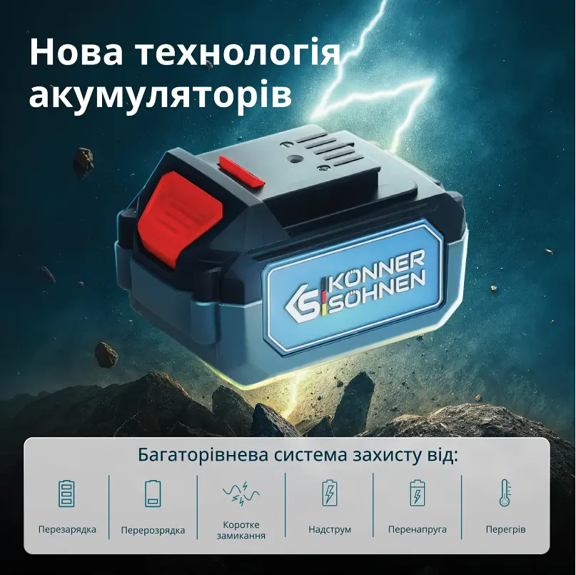 Акумуляторний секатор Konner & Sohnen з АКБ та ЗП KS CPS20V-32 Case - фото 13