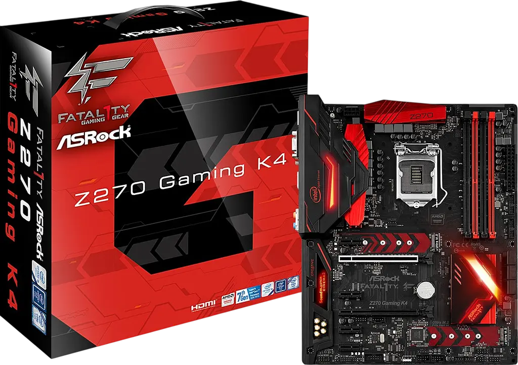 Материнская плата ASRock Fatal1ty Z270 Gaming K4 LGA 1151v1 (Fatal1ty Z270 Gaming K4) Б/У - фото 2