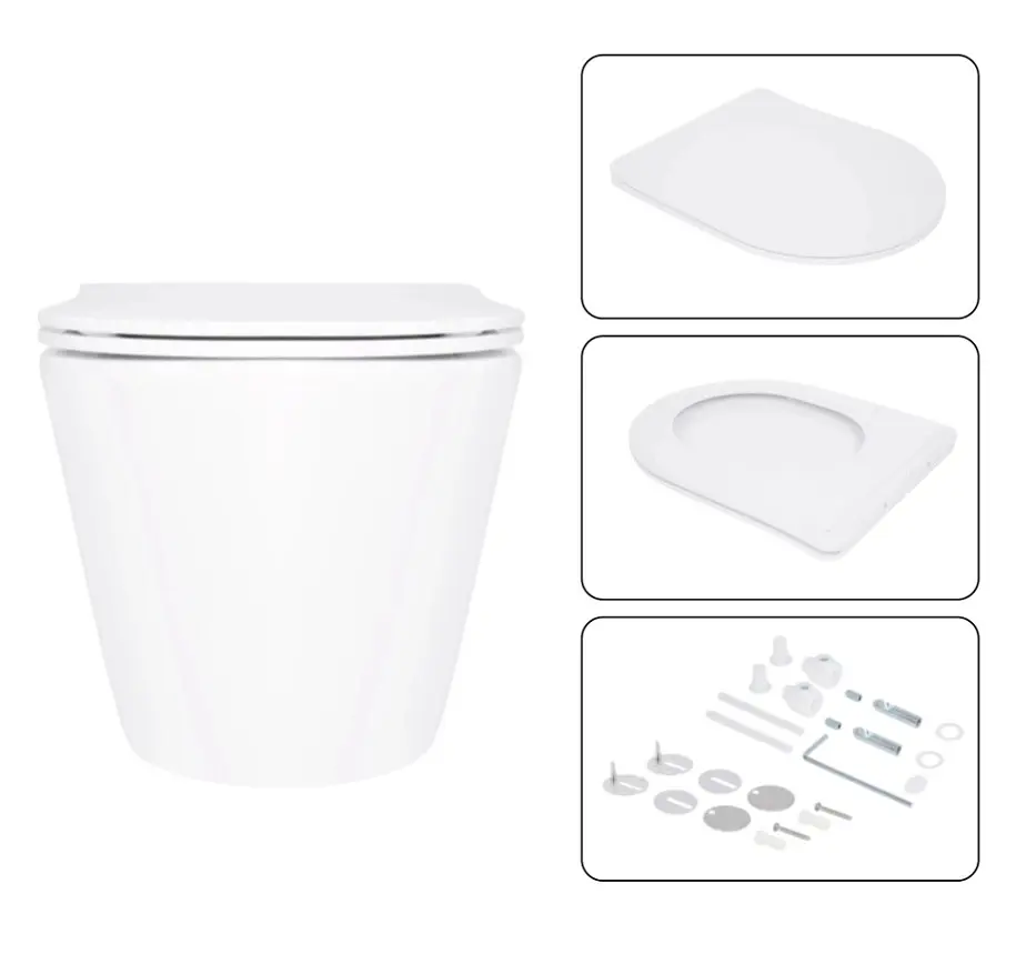 Набір Q-tap Nest 4 в 1 підвісний унітаз Swan Ultra Quiet 520x360x320 + комплект інсталяції QT16335180W48197 - фото 6