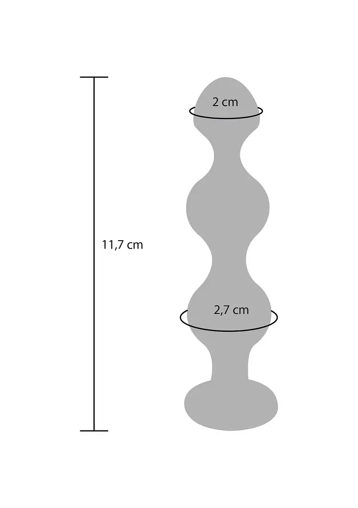 Анальный стимулятор Anal Play Diamond Star Beads M 11.7 см (серебристый) - фото 6