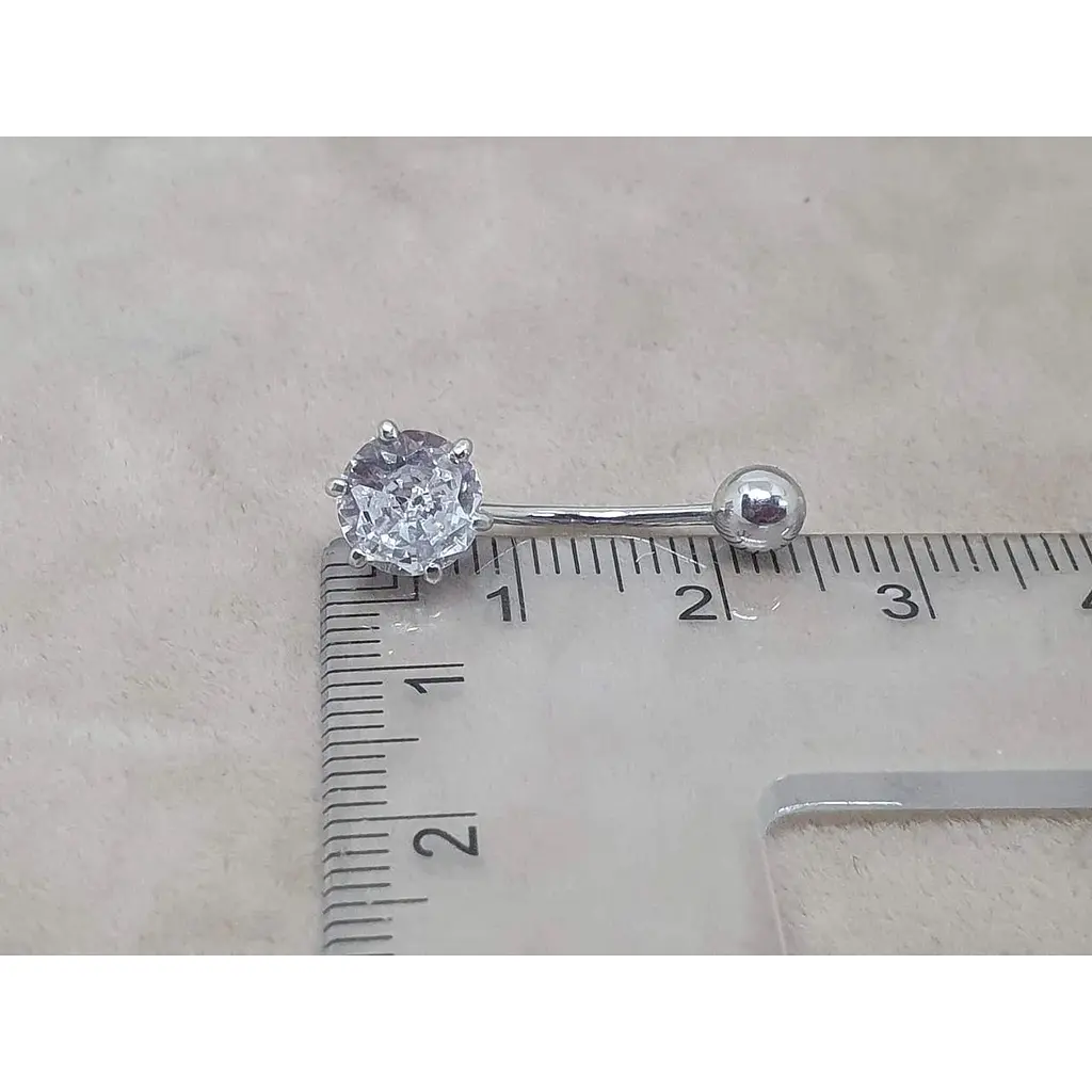 Серебряная серьга для пирсинга пупка Ирий. 6031 - фото 5