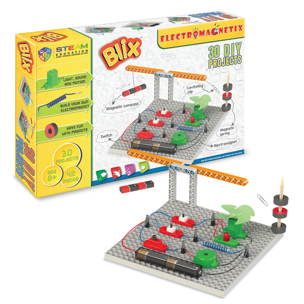 Конструктор Zephyr Blix Electromagnetix 30 Diy Stem Projects Toys 43 элемента - фото 2