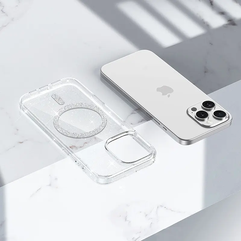 Чохол TPU Eclipse Sparkle MagFit для Apple iPhone 14 Pro 6.1 Clear - фото 4