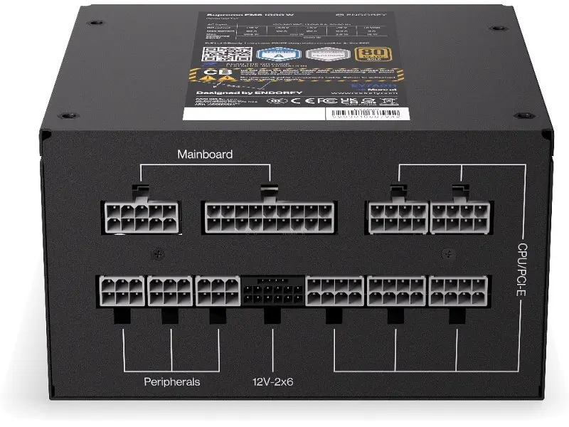 Блок живлення ENDORFY Supremo FM6 1000W Black (EY7A011) - фото 6