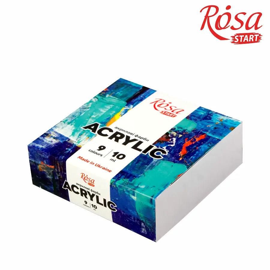 Набір акрилових фарб COLOR 9×10 мл ROSA Start (4823098530992)