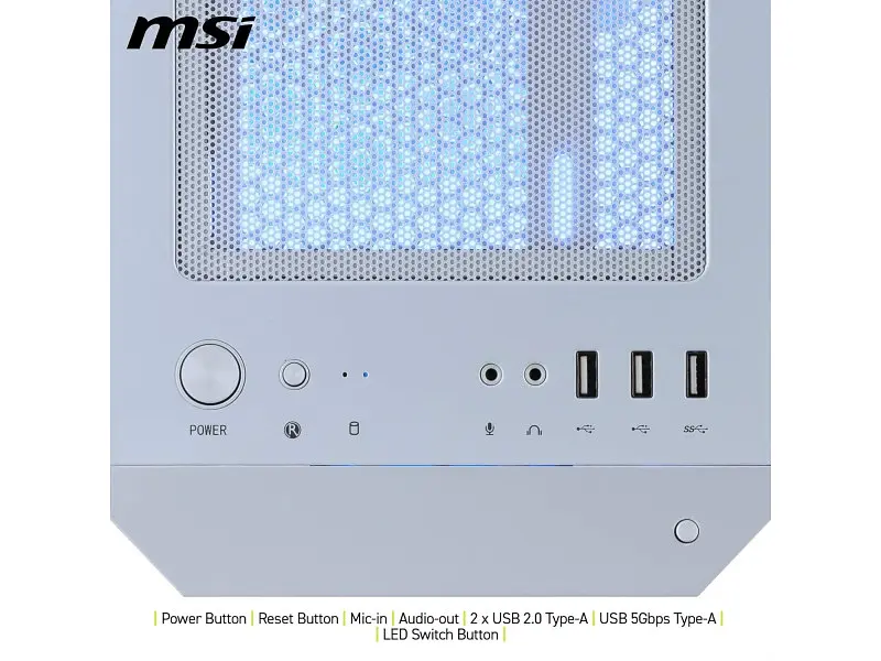 Корпус MSI MAG Forge M100R White - фото 5
