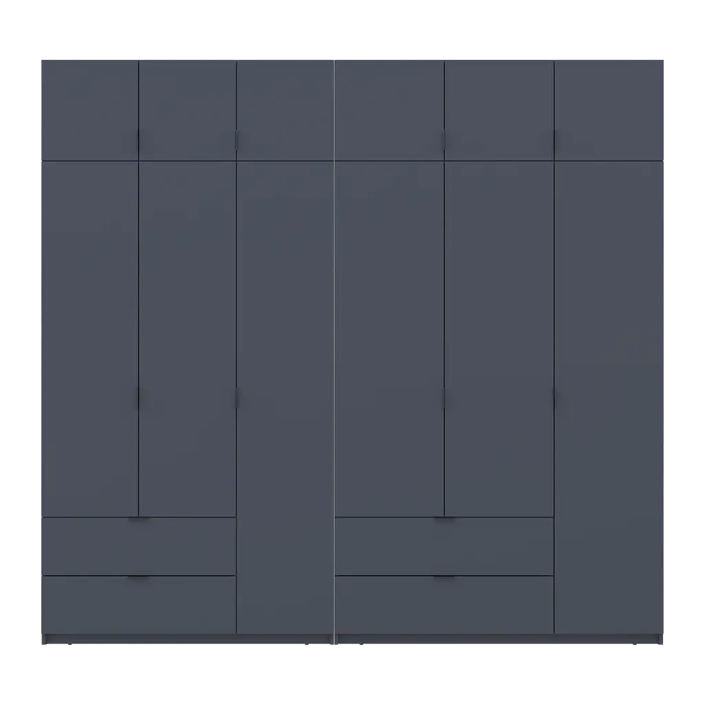 Розпашна Шафа для одягу Doros Лукас Графіт 3+3 ДСП 255х50х240 (42005113) - фото 4