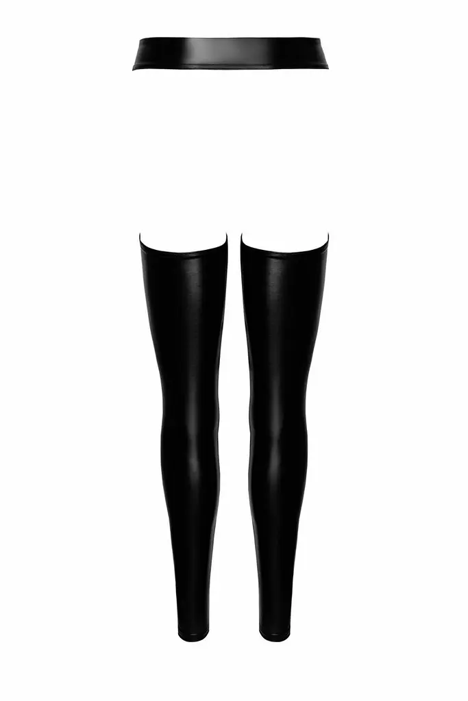 Легінси Noir Handmade F323 Rebel, S, black, під латекс, з відкритими стегнами та сідницями - фото 8