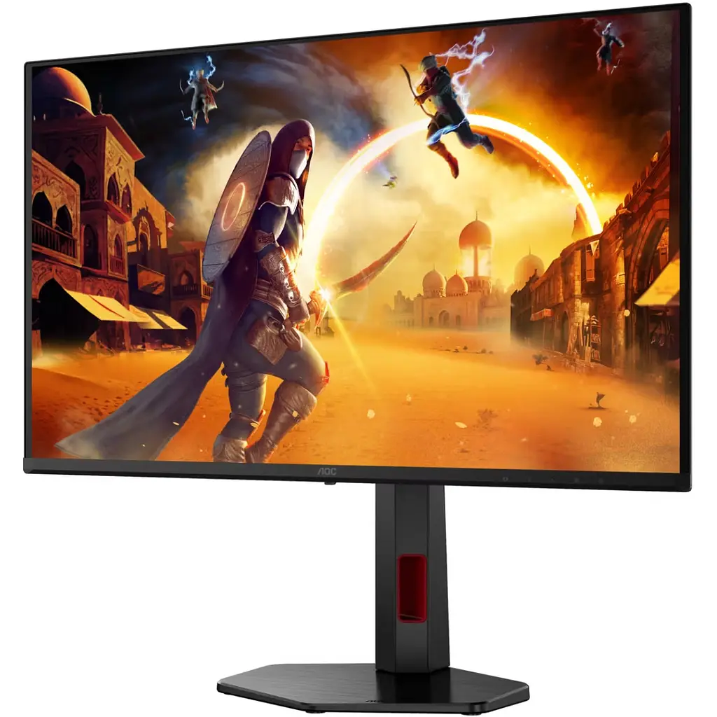 Монітор TFT 26.5 AOC Q27G4SDR, QD-OLED, 360Hz, 0,3ms, 2xHDMI, DP, USB-hub, HAS, Pivot, чорно-червоний - фото 3