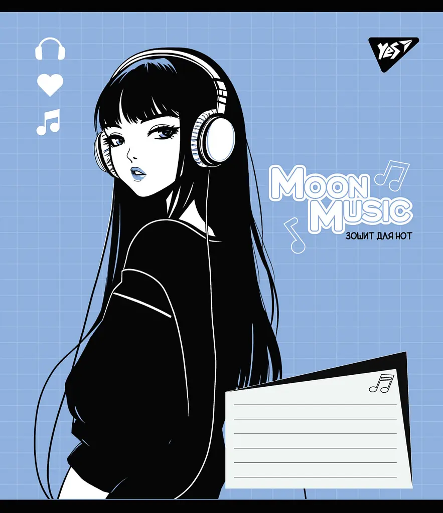 Нотний зошит Yes А5/12 Anime moon music упаковка 25 шт. (767435) - фото 2