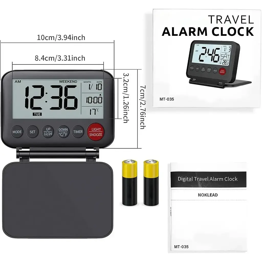 Годинник Xerteam Flip Clock портативний цифровий з РК-дисплеєм календарний таймер температури підсвічування 12/24H - фото 2