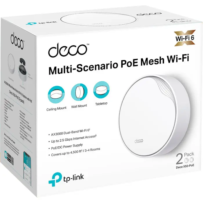 Маршрутизатор TP-Link Deco X50-PoE 2-pack - фото 12