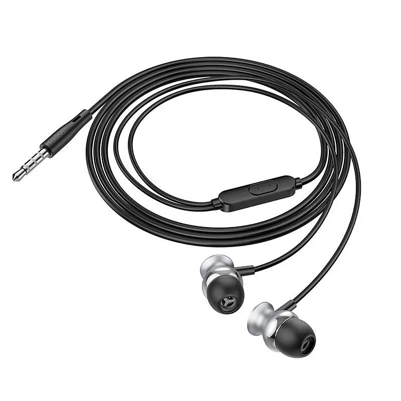 Навушники Hoco Fountain metal universal earphones with microphone M106 - фото 2