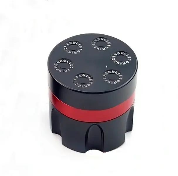 Гриндер для подрібнення тютюну Барабан револьвера DK-5029-B3 Black Red (15714) - фото 3