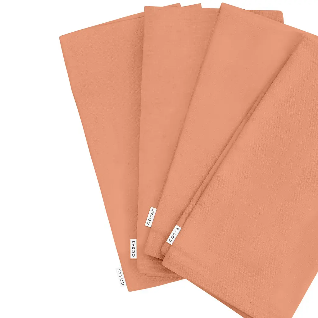 Набір скатертина з серветками Cosas Graphite & Amber 140х180 см (Set_ClGraphite_35SerTerrakot) - фото 4