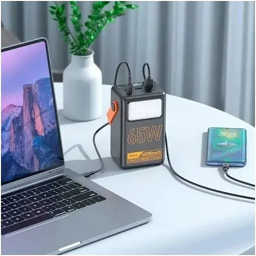 Портативная батарея Hoco J110A Powerful PD 65W 60000mAh черный 6931474795205 - фото 2