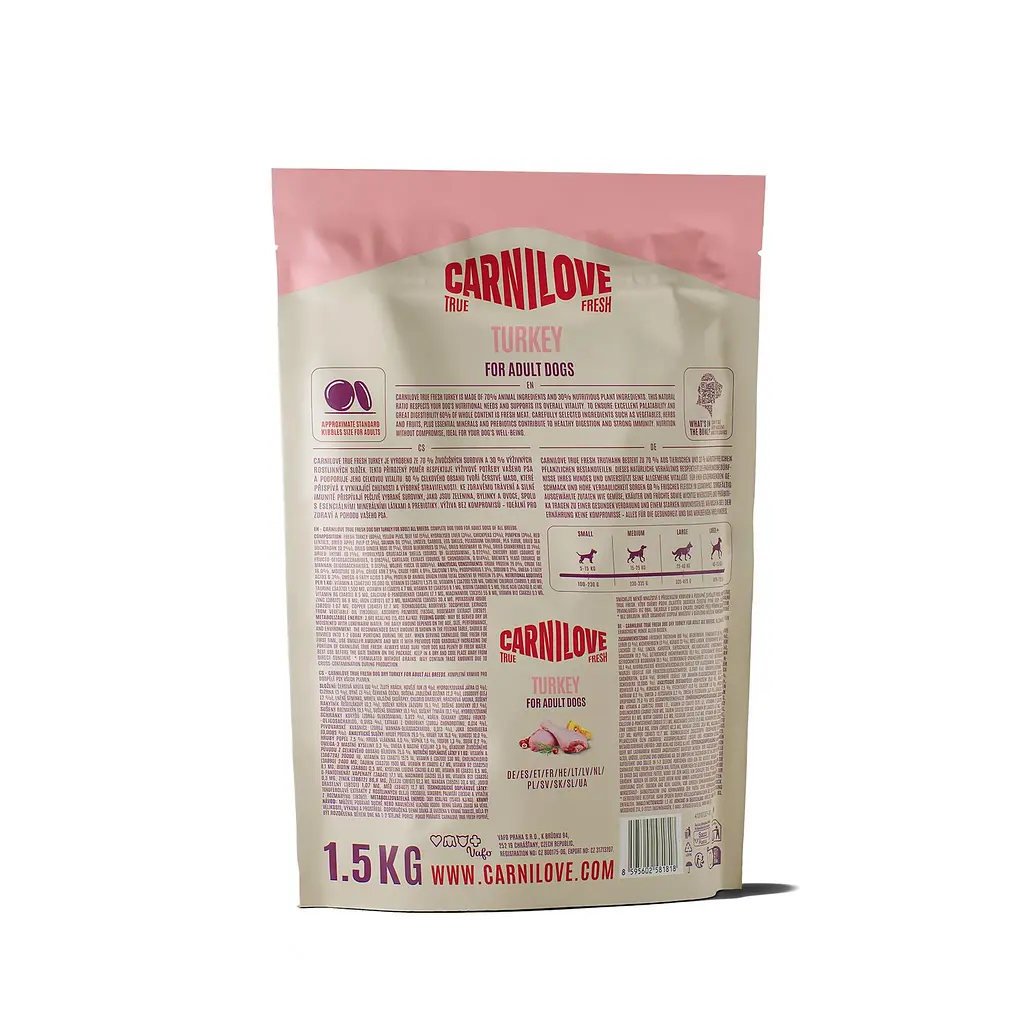 Сухий корм для собак Carnilove True Fresh Turkey суперпреміум індичка 1.5 кг - фото 2