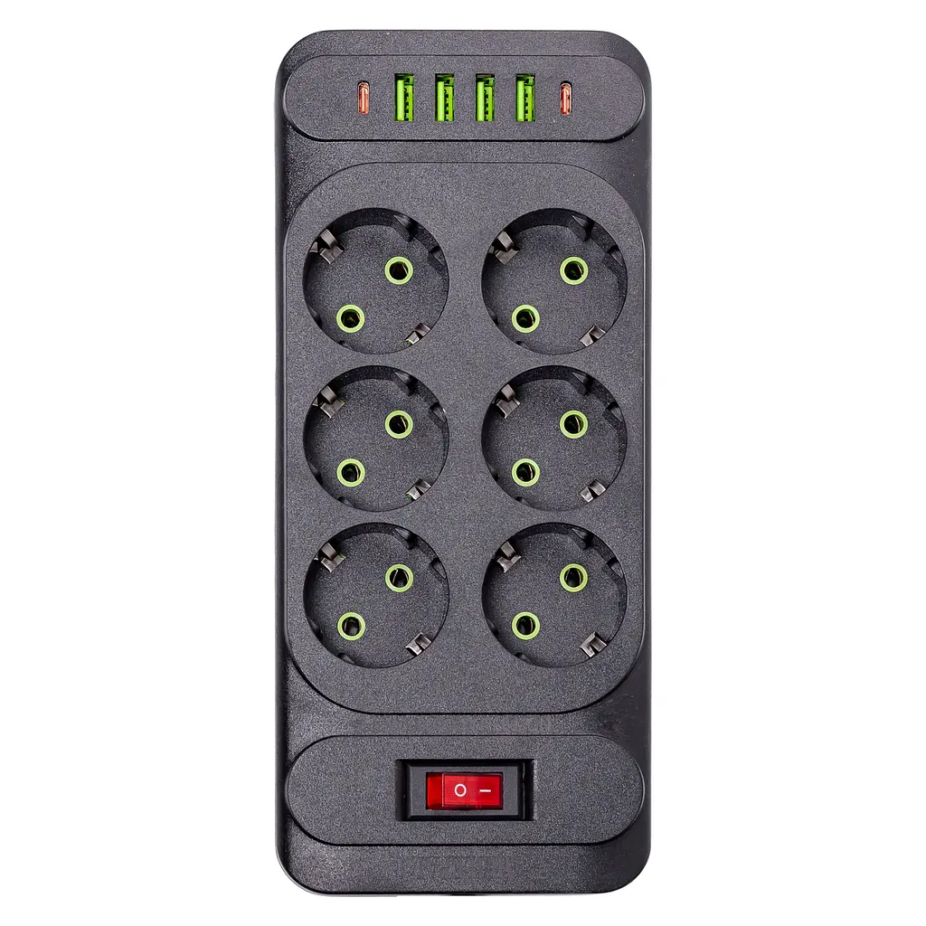 Мережевий фільтр-подовжувач POWER 6 розеток 6 USB 3 метри Yiwu HP-5-15 - фото 3