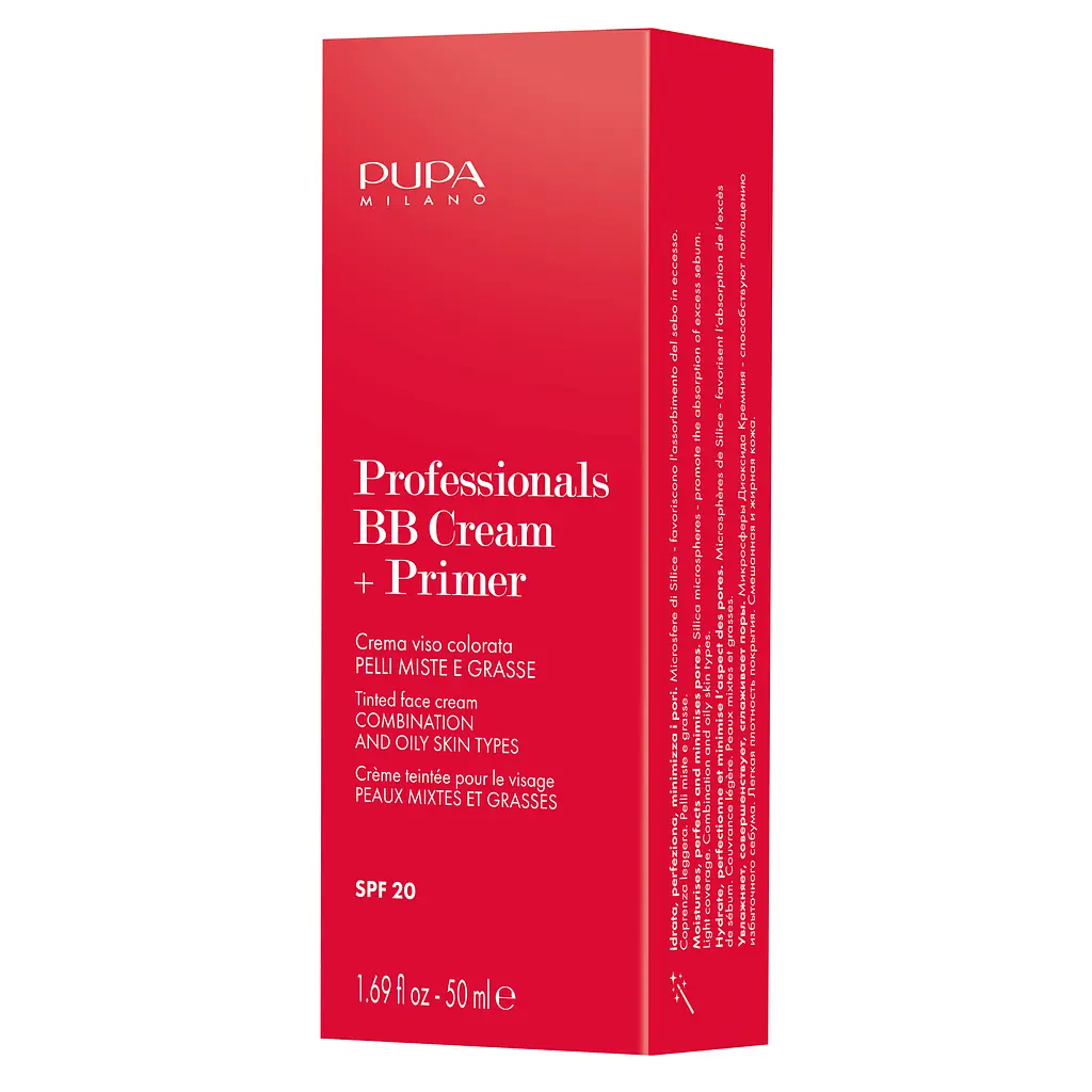BB-крем Pupa Professionals BB Cream + Primer SPF 20 для комбинированной и жирной кожи тон 02 (Sand) 50 мл - фото 3
