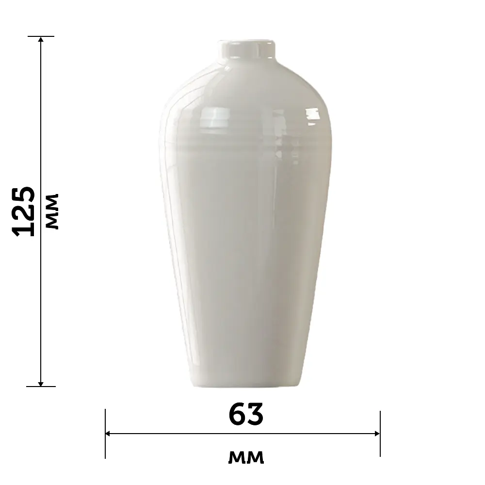 Японська ваза Newtea Дика Слива біла 12.5 x 6.3 см - фото 6